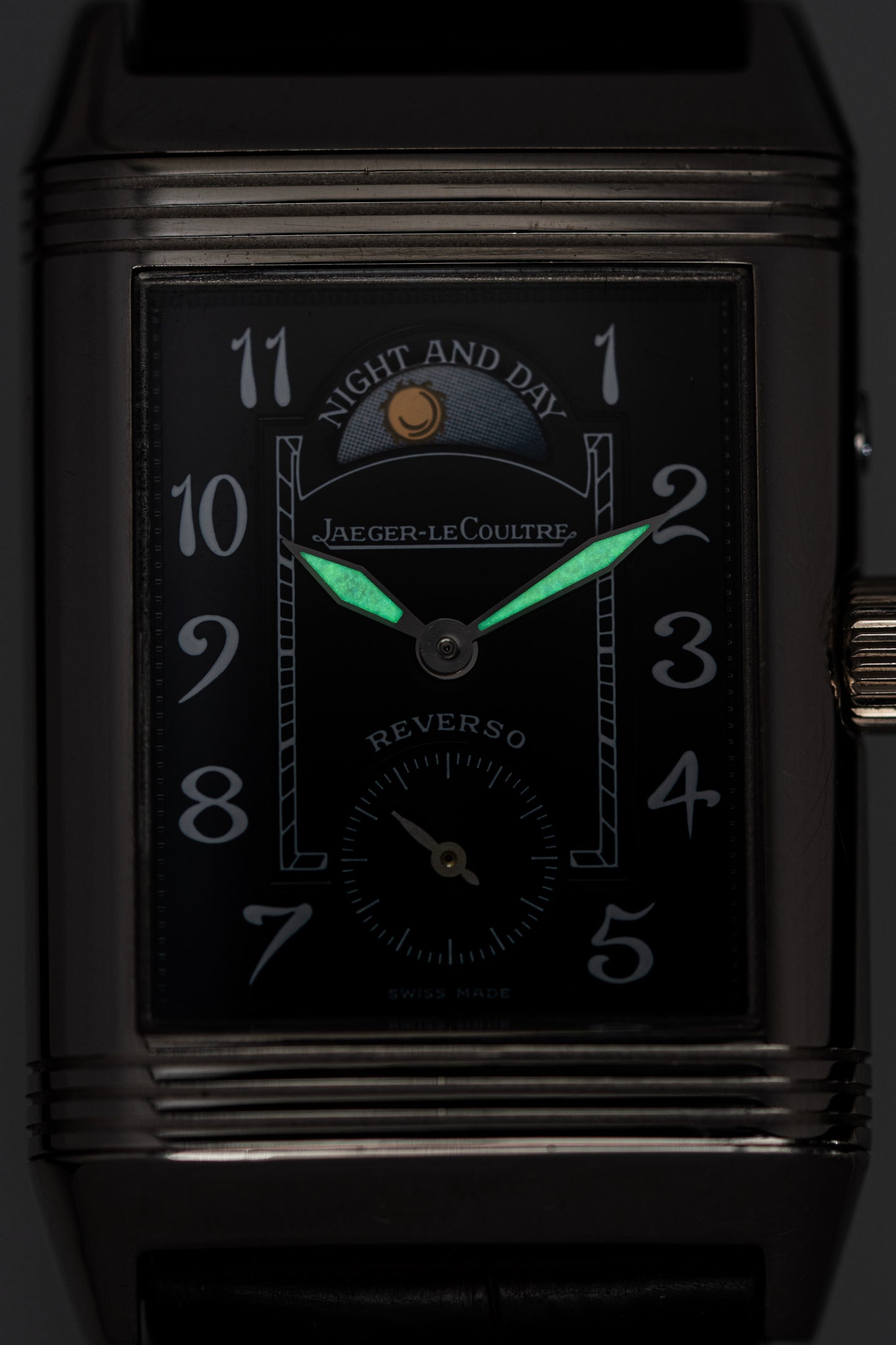 Jaeger LeCoultre Reverso Night & Day 18k White Gold - Ref. 270.3.51