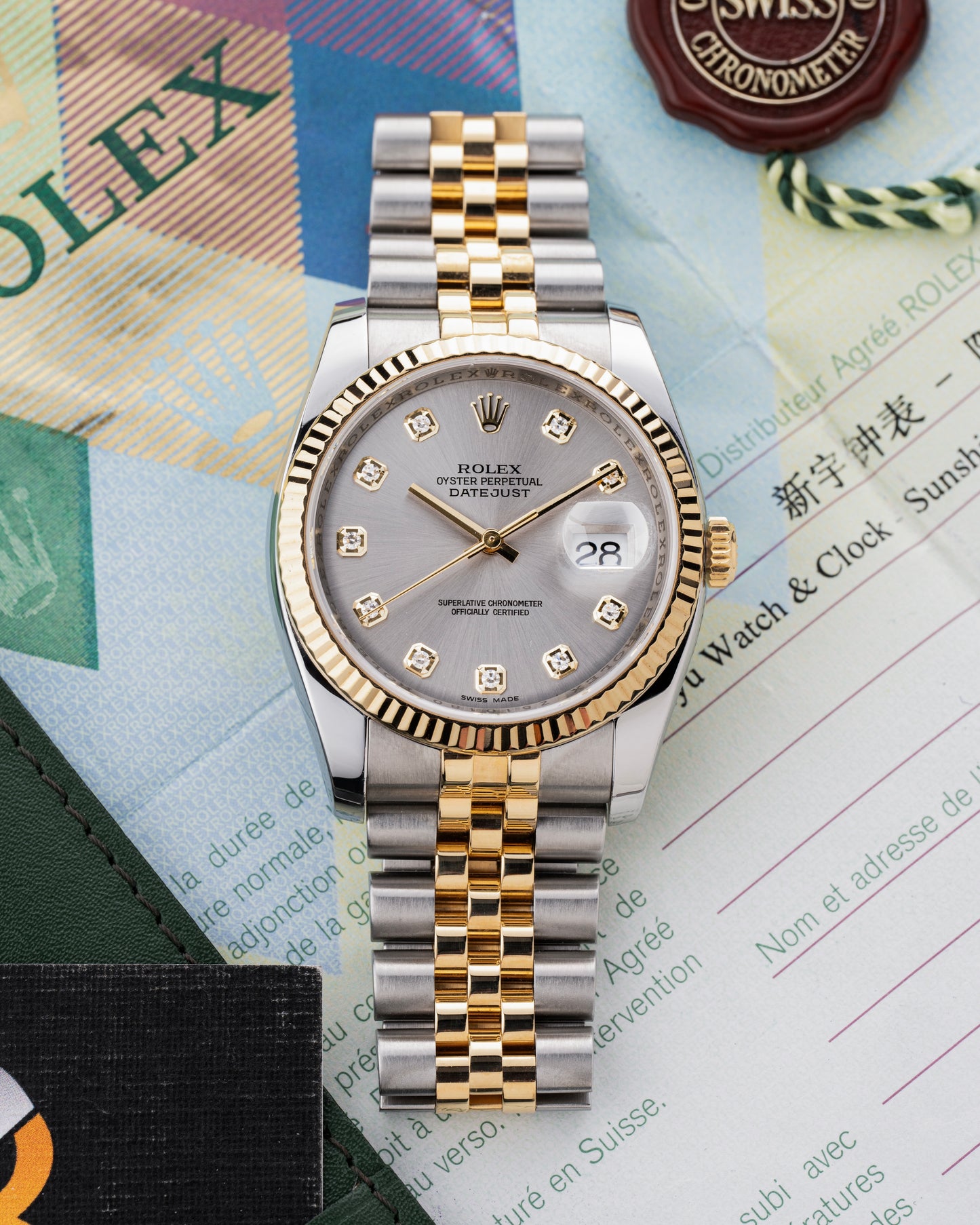 Rolex Datejust 36mm Grey Diamond Dial - Ref. 116233q