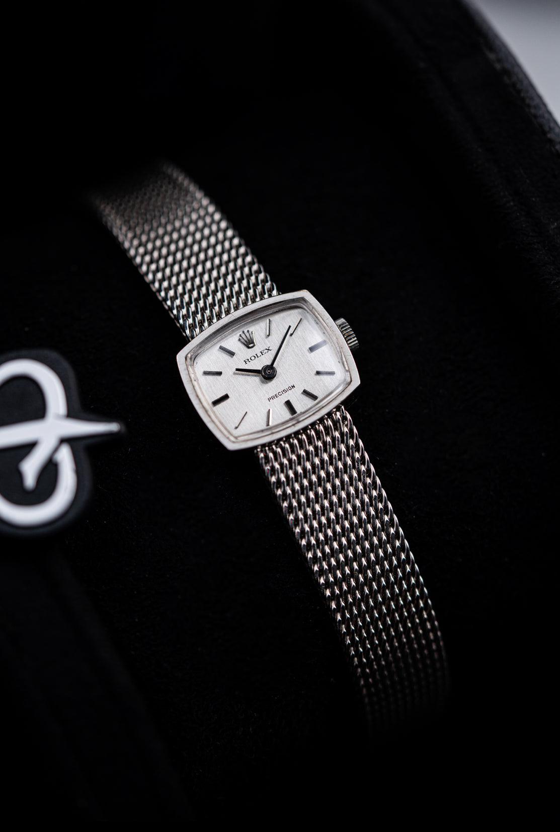 Rolex Precision 9ct White Gold Manual-Wound Cocktail Watch
