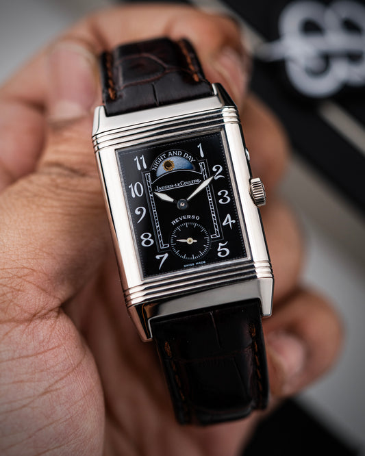 Jaeger LeCoultre Reverso Night & Day 18k White Gold - Ref. 270.3.51