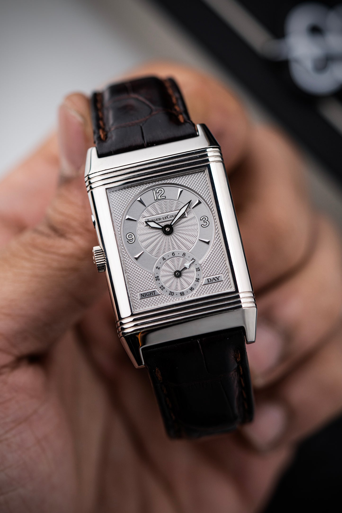 Jaeger LeCoultre Reverso Night & Day 18k White Gold - Ref. 270.3.51