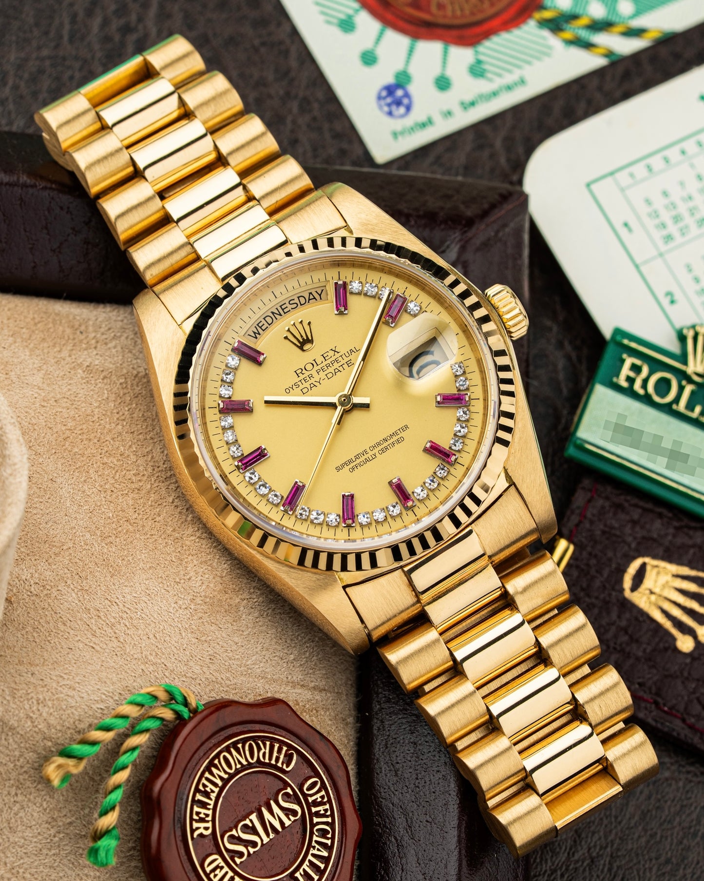Rolex Day-Date 36mm Ruby Baguette - Ref. 18038