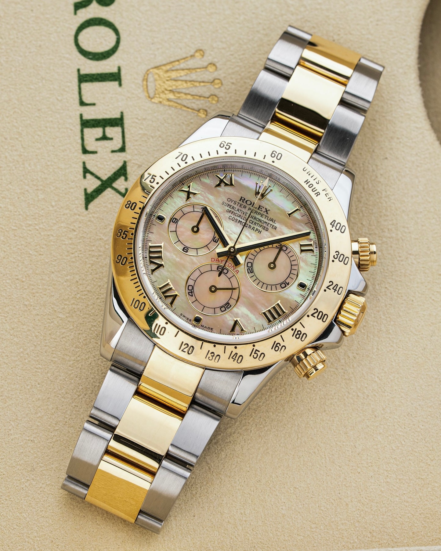 Rolex Cosmograph Daytona 40mm Yellow Mother of Pearl - Ref. 116523
