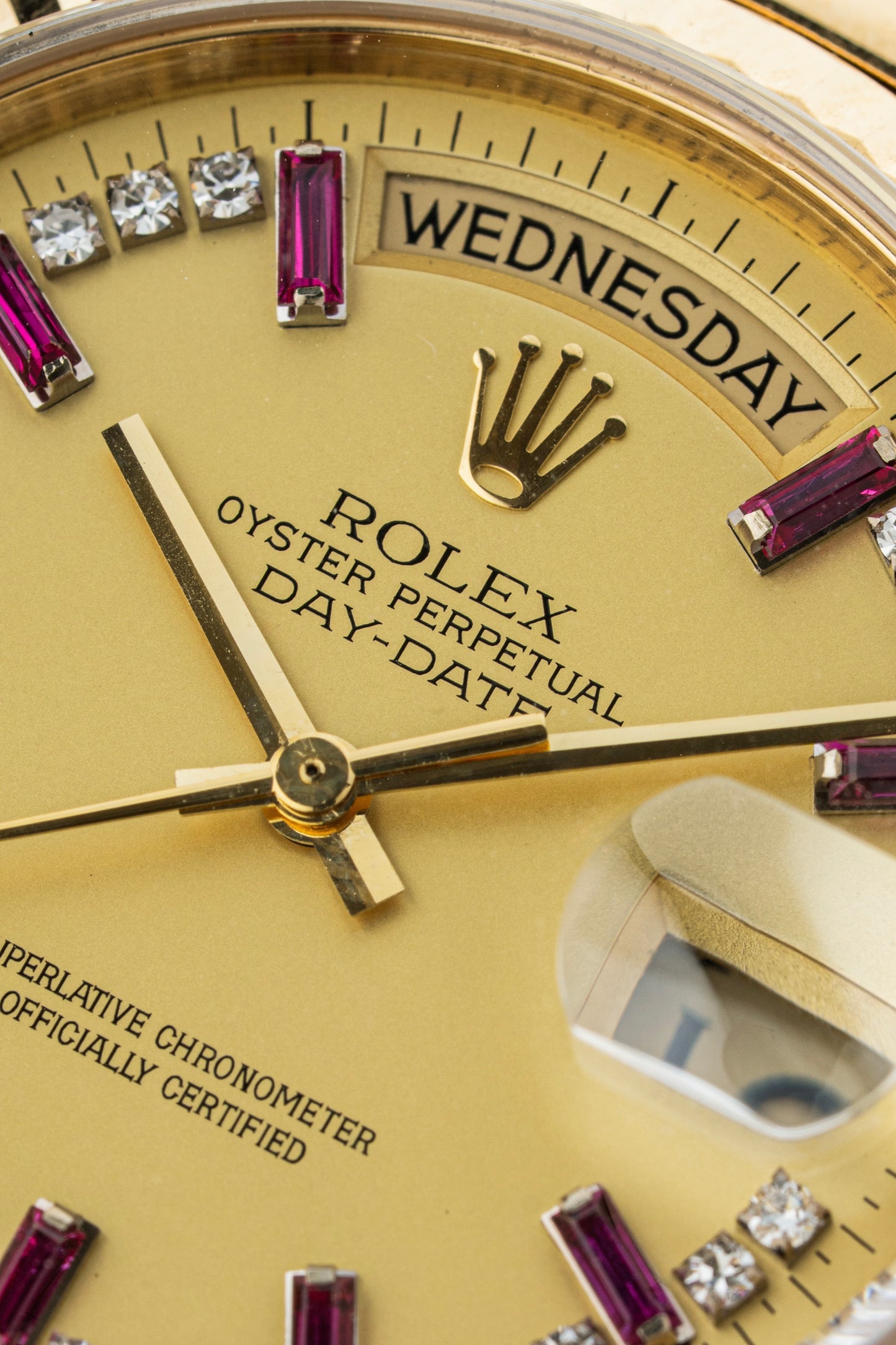 Rolex Day-Date 36mm Ruby Baguette - Ref. 18038