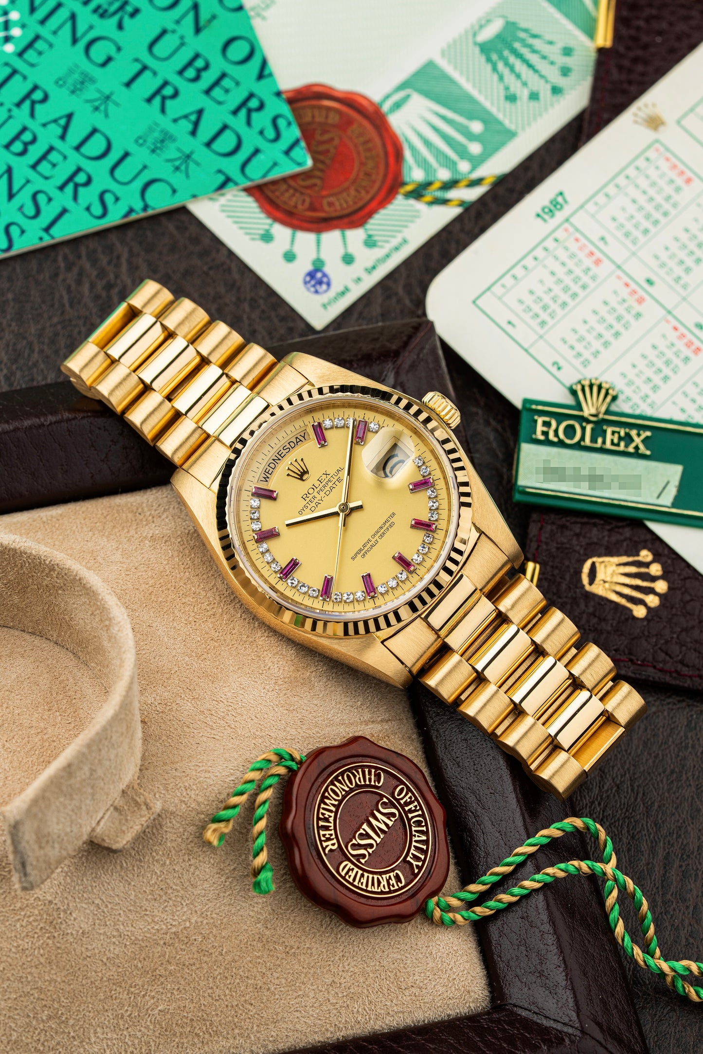 Rolex Day-Date 36mm Ruby Baguette - Ref. 18038