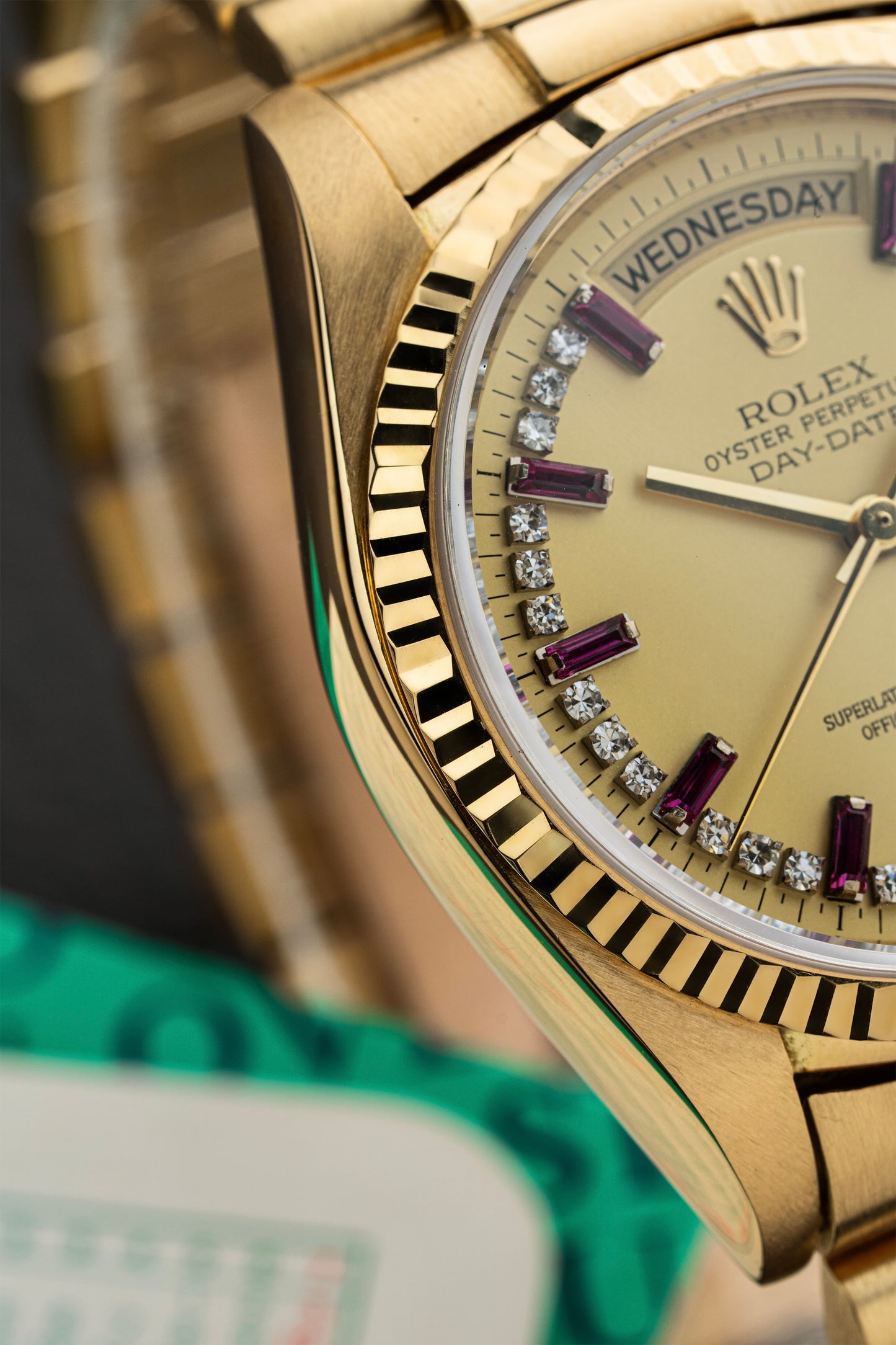 Rolex Day-Date 36mm Ruby Baguette - Ref. 18038
