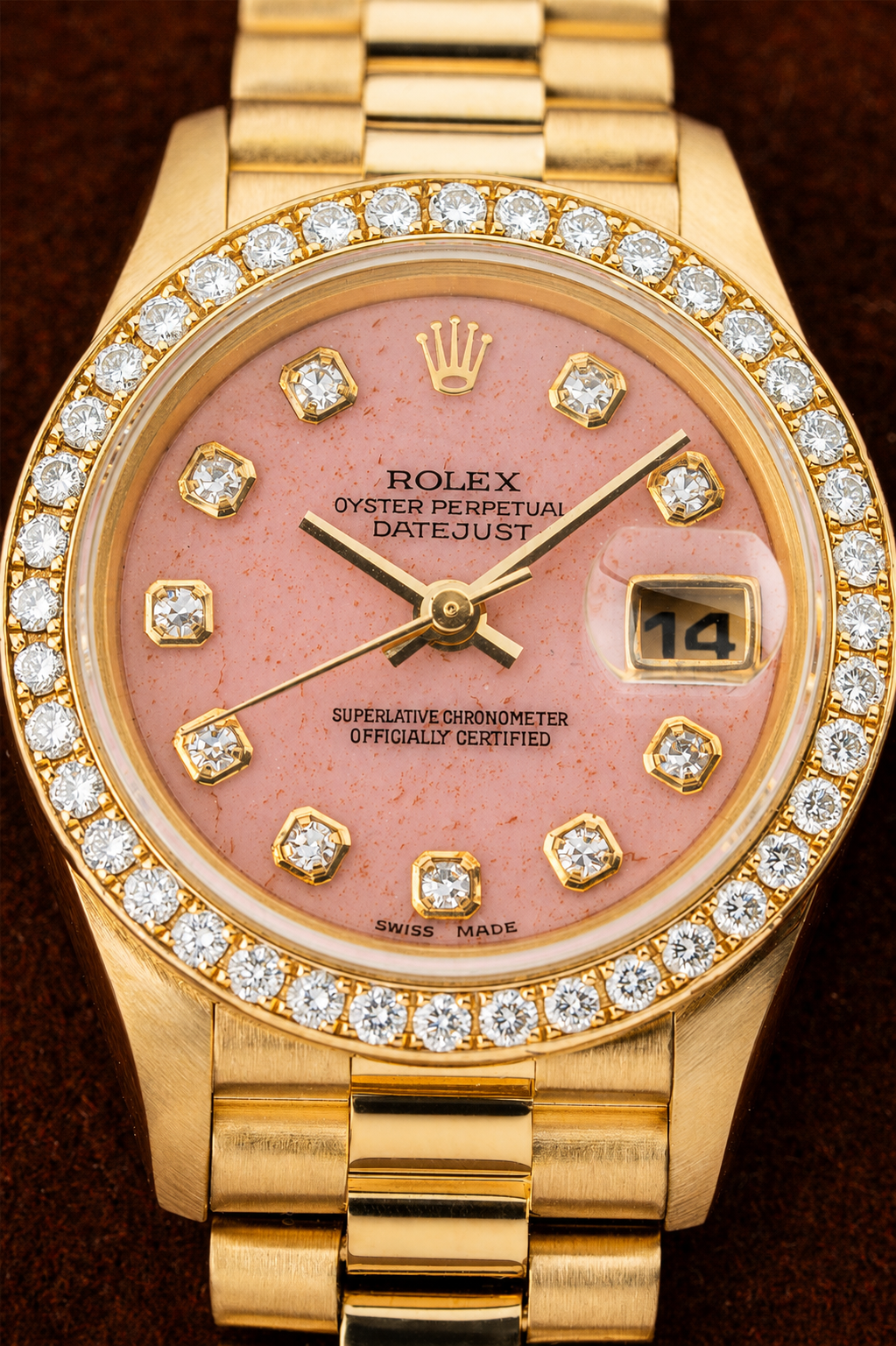 Rolex Lady-Datejust 26mm Coral Stone Dial - Ref. 69138