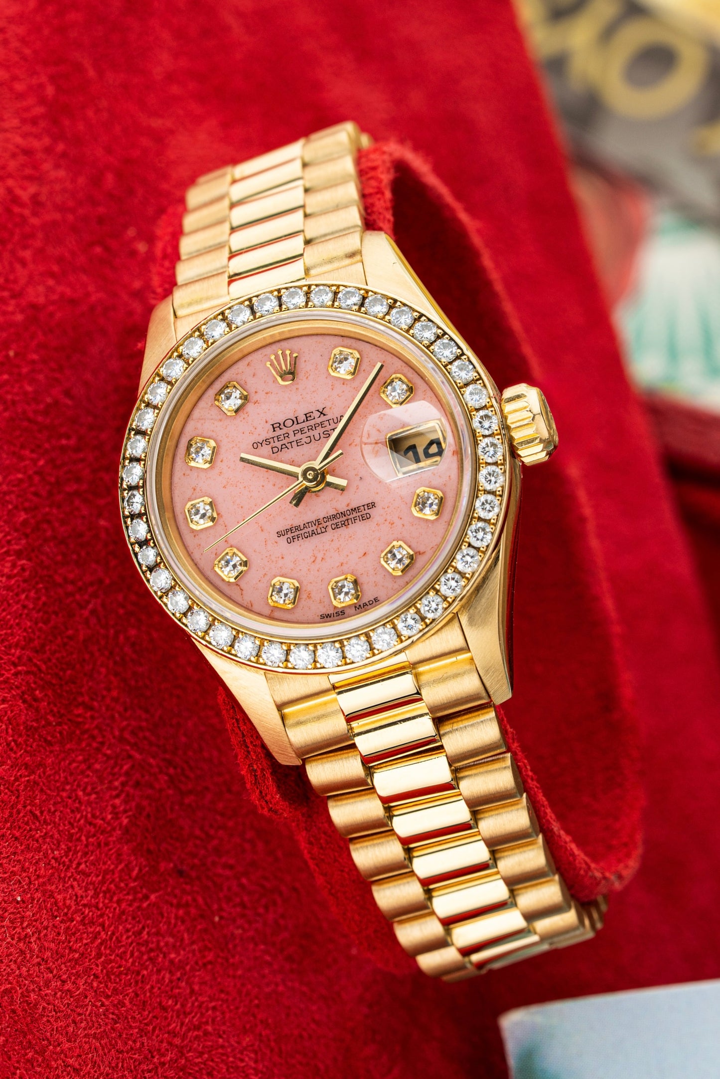 Rolex Lady-Datejust 26mm Coral Stone Dial - Ref. 69138