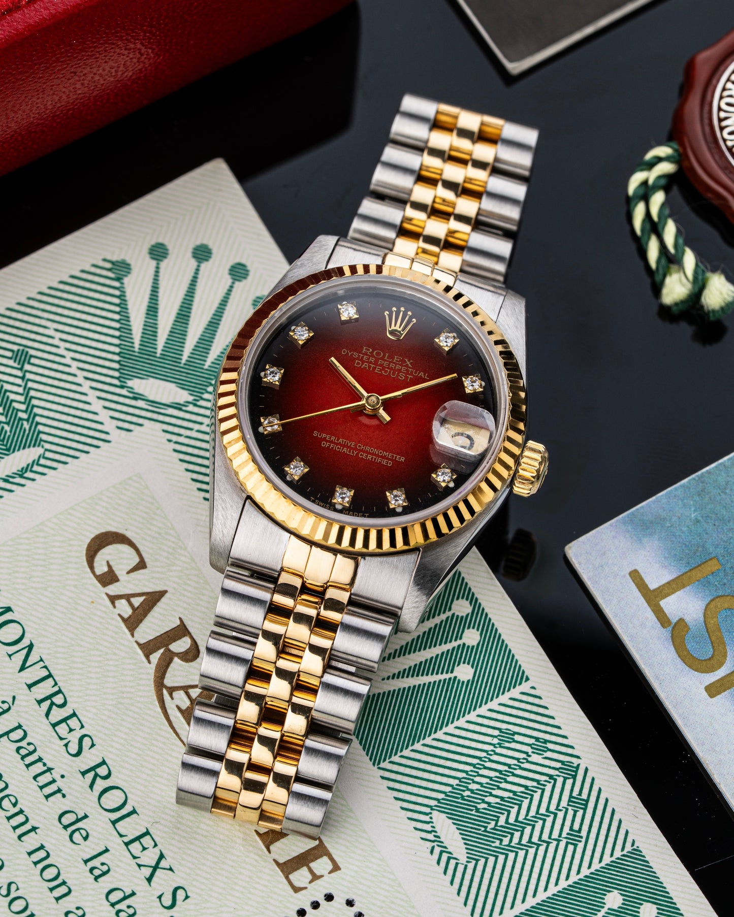Rolex Datejust 31mm Red Vignette - Ref. 68273
