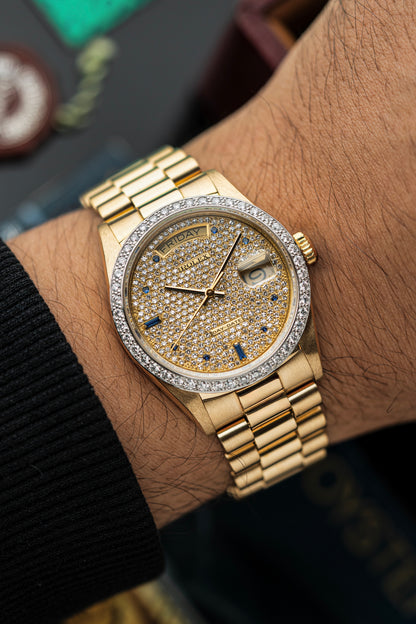 Rolex Day-Date 36mm Pavé - Ref. 18048