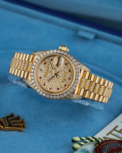 Rolex Lady-Datejust 26mm Pavé Ruby - Ref. 69158