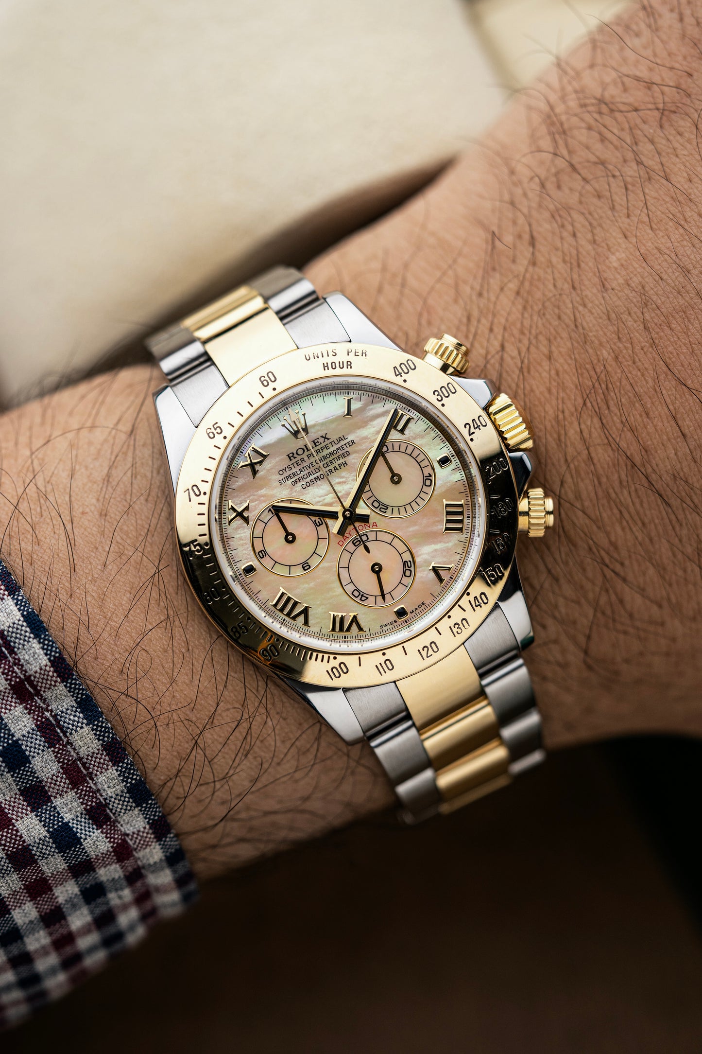 Rolex Cosmograph Daytona 40mm Yellow Mother of Pearl - Ref. 116523