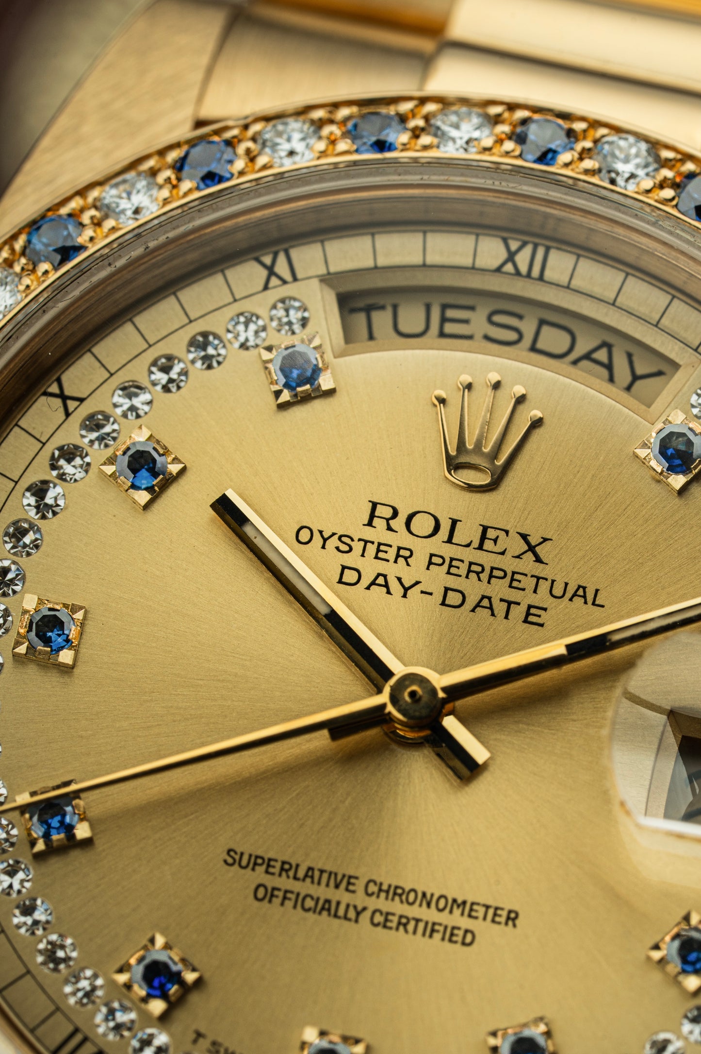 Rolex Day-Date 36mm Rare Factory Sapphire & Diamonds - Ref. 18148