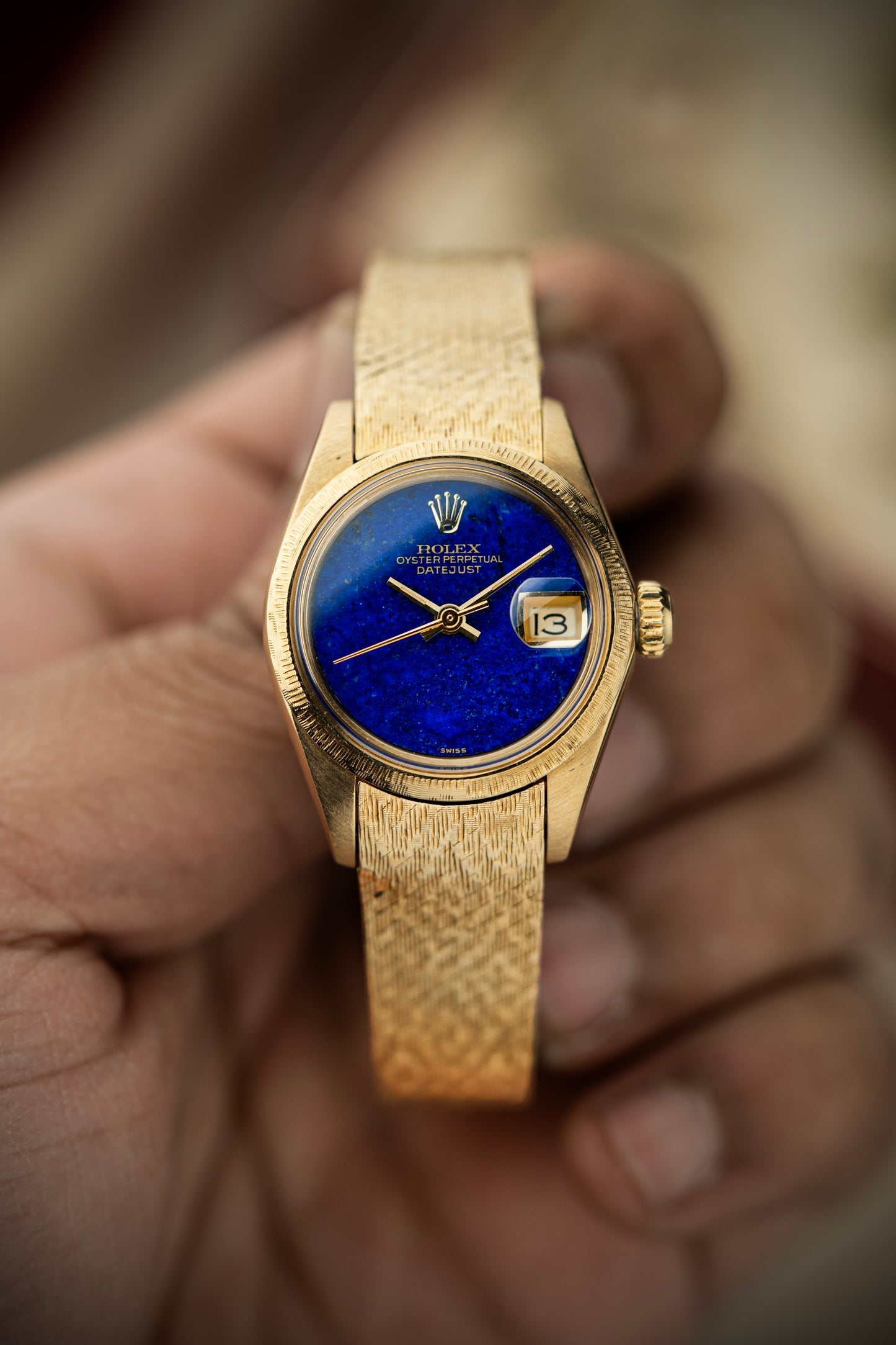 Rolex Lady-Datejust 26mm Lapis Lazuli Stone Dial - Ref. 6904