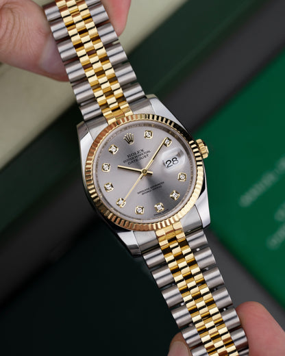 Rolex Datejust 36mm Grey Diamond Dial - Ref. 116233q