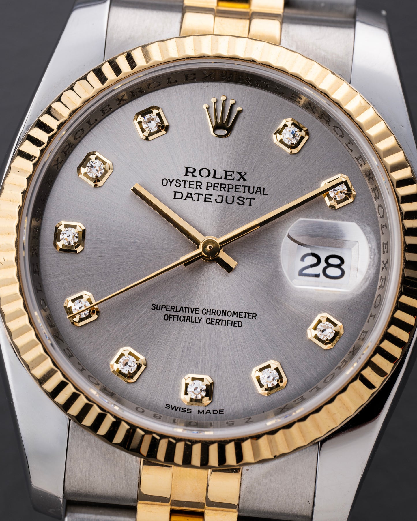 Rolex Datejust 36mm Grey Diamond Dial - Ref. 116233q