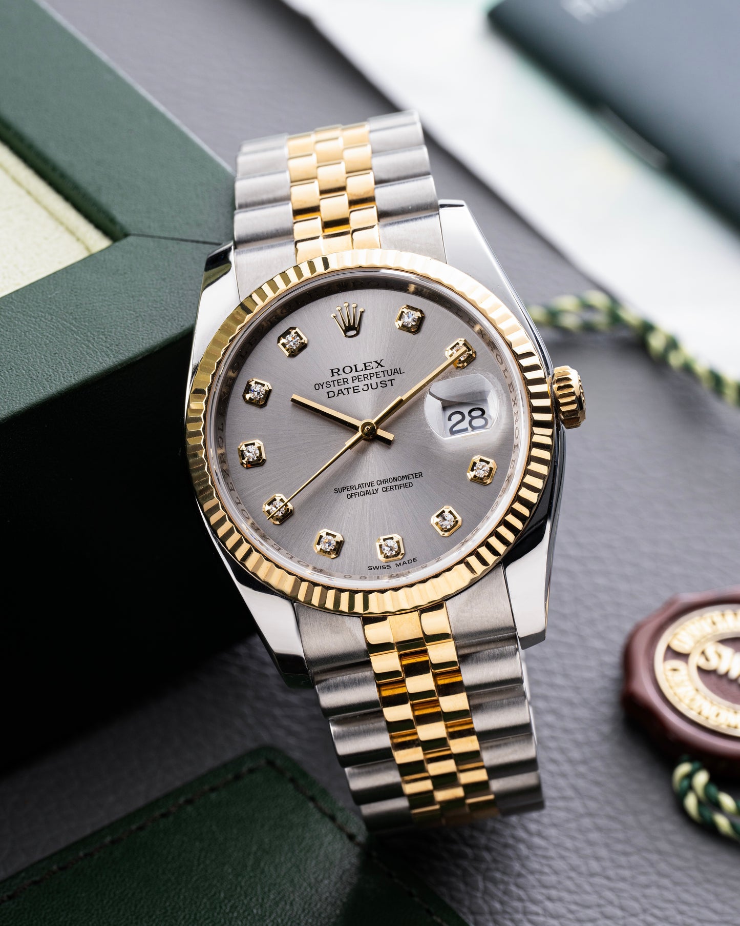 Rolex Datejust 36mm Grey Diamond Dial - Ref. 116233q