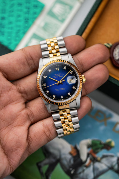 Rolex Datejust 36mm Blue Vignette - Ref. 16233