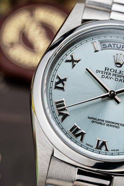 Rolex Day-Date 36mm Platinum Ice-Blue - Ref. 18206