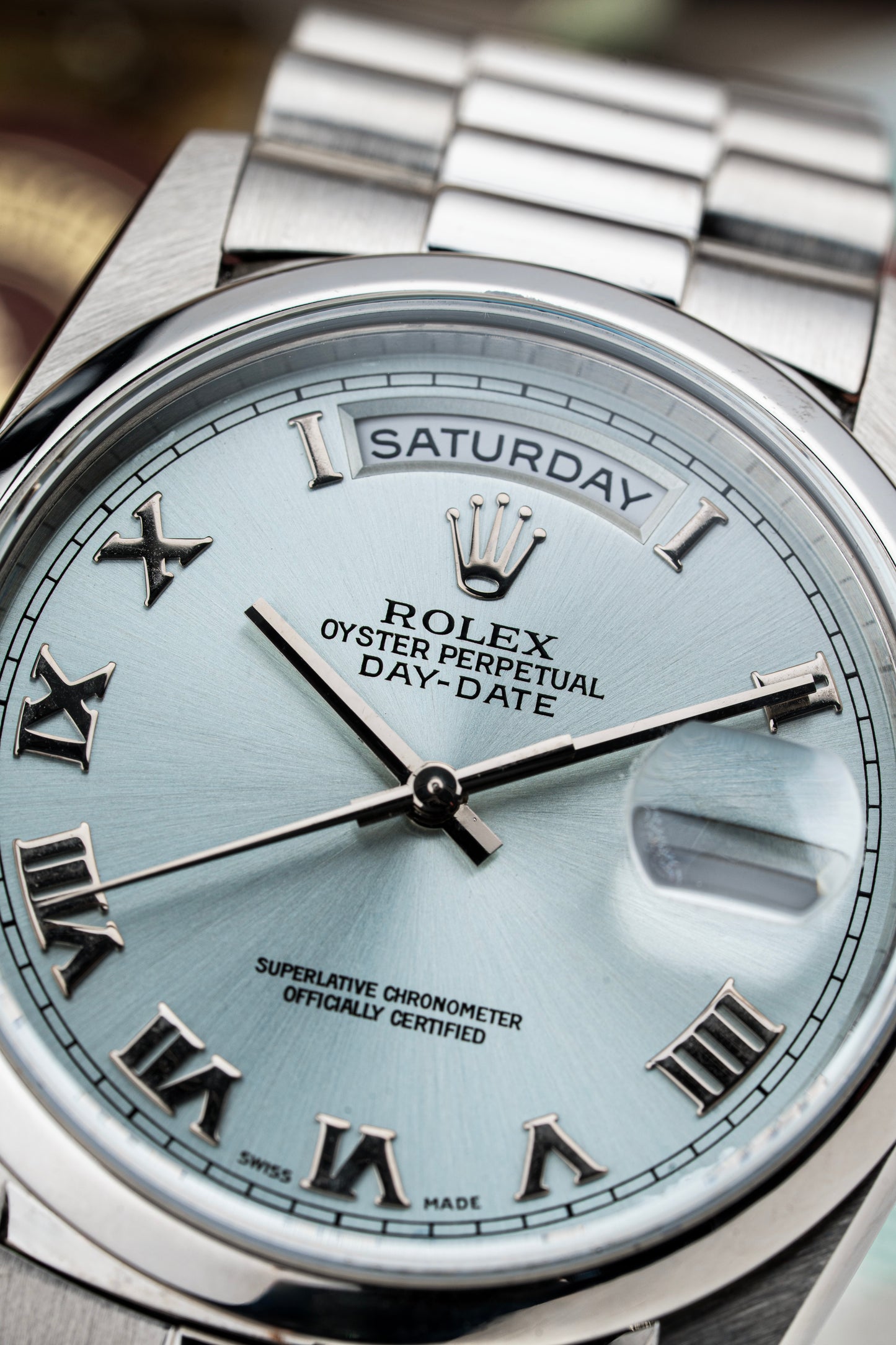 Rolex Day-Date 36mm Platinum Ice-Blue - Ref. 18206