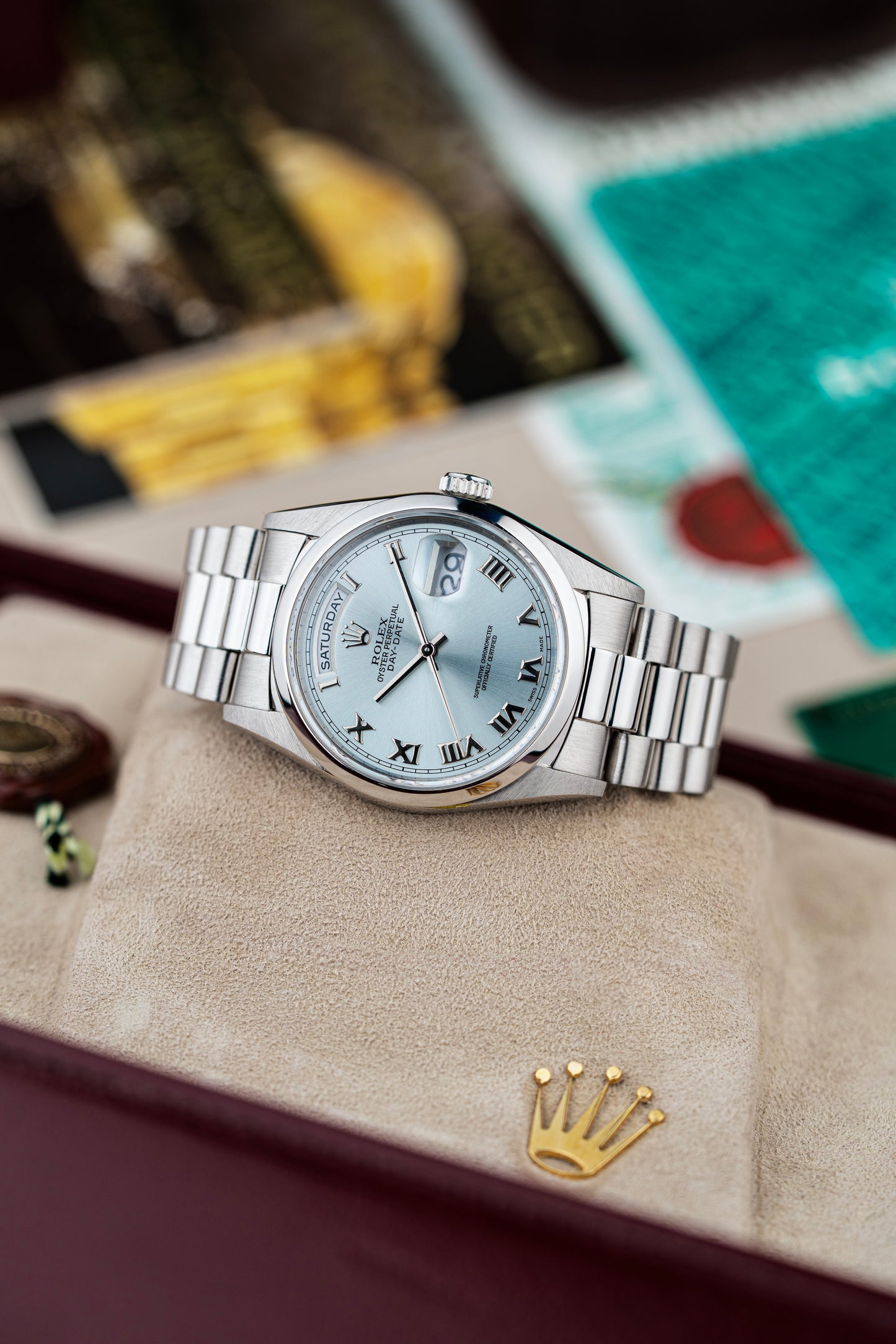 Rolex Day-Date 36mm Platinum Ice-Blue - Ref. 18206
