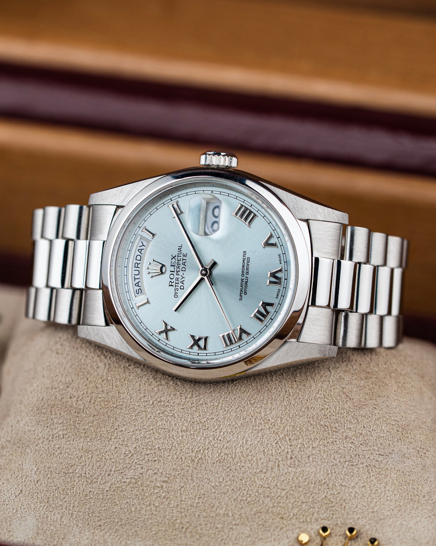 Rolex Day-Date 36mm Platinum Ice-Blue - Ref. 18206